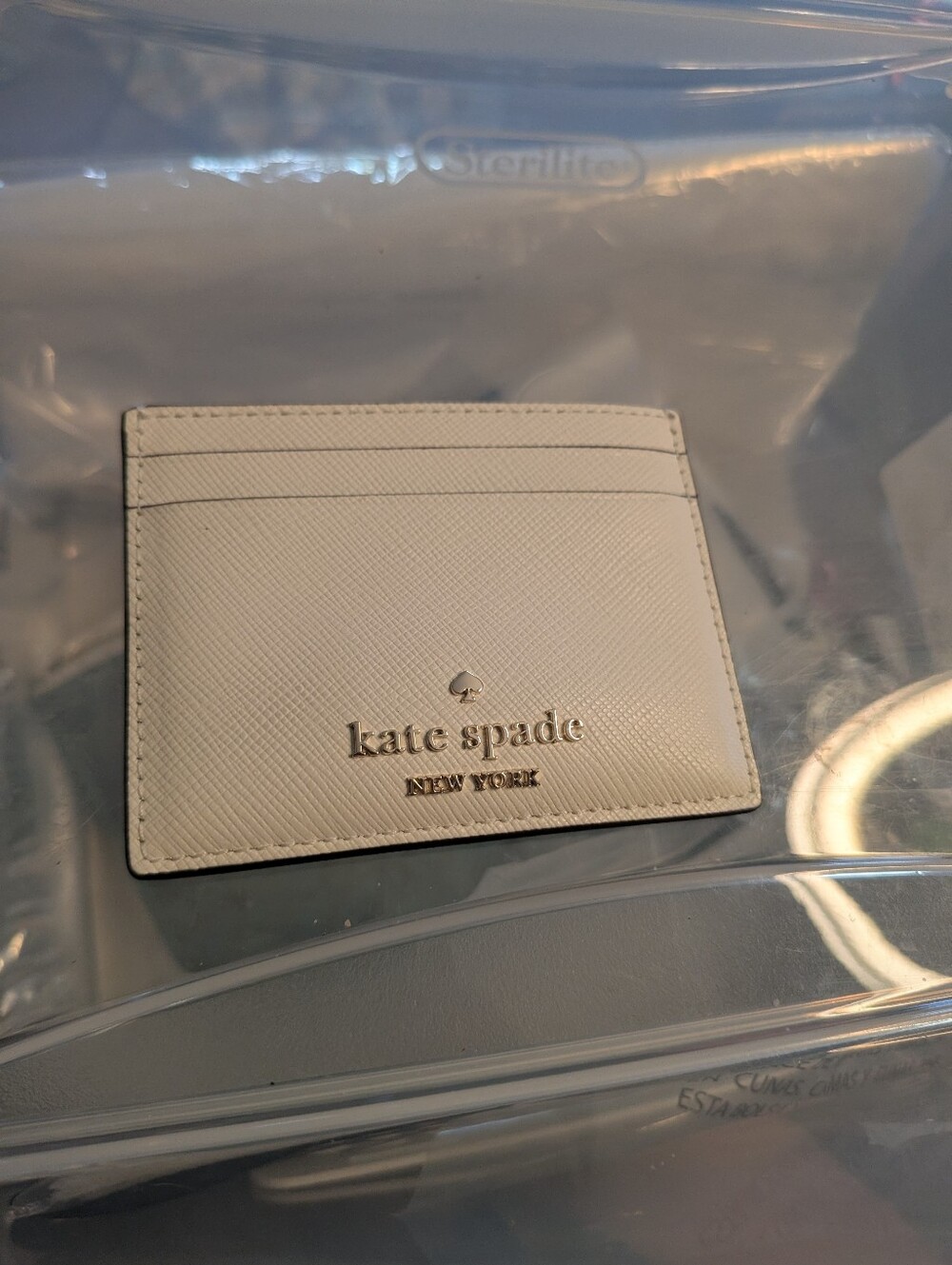 Kate Spade New Slim Card Holder Saffiano‎ Leather Meringue Color